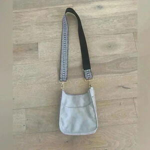 ah dorned Crossbody Bag with Strap Light Grey